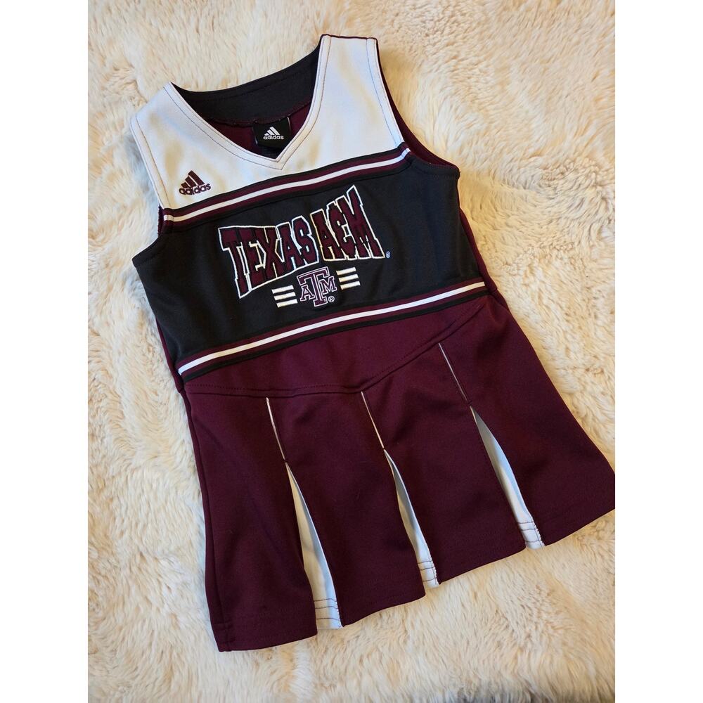Adidas Texas A&M Aggies Cheer Uniform Costume Pleated Dress girls 6x